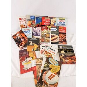 Cookbooks Lot 23 Vintage Brand Recipe Books Lipton Campbell's Crock Pot